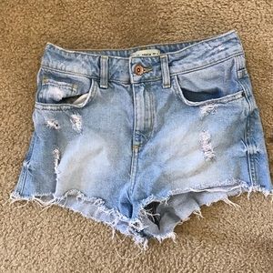 ZARA distressed high waisted shorts